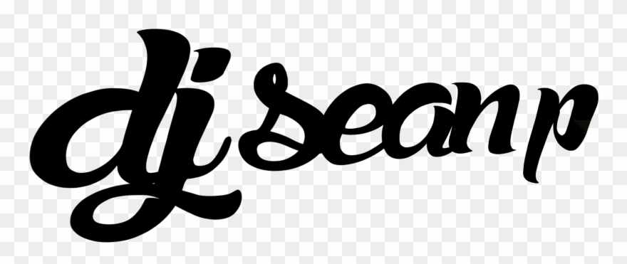 Dj Sean P Script Log - Calligraphy Clipart