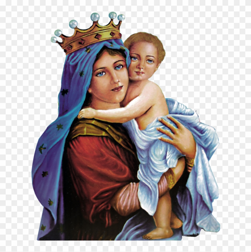 Saint Mary And Jesus Clipart
