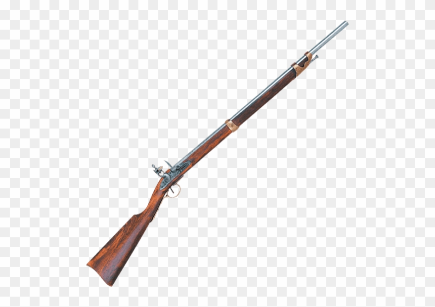 Napoleonic Period Grey French Carbine Rifle From Dark - Single Shot Shotgun Vent Rib Clipart