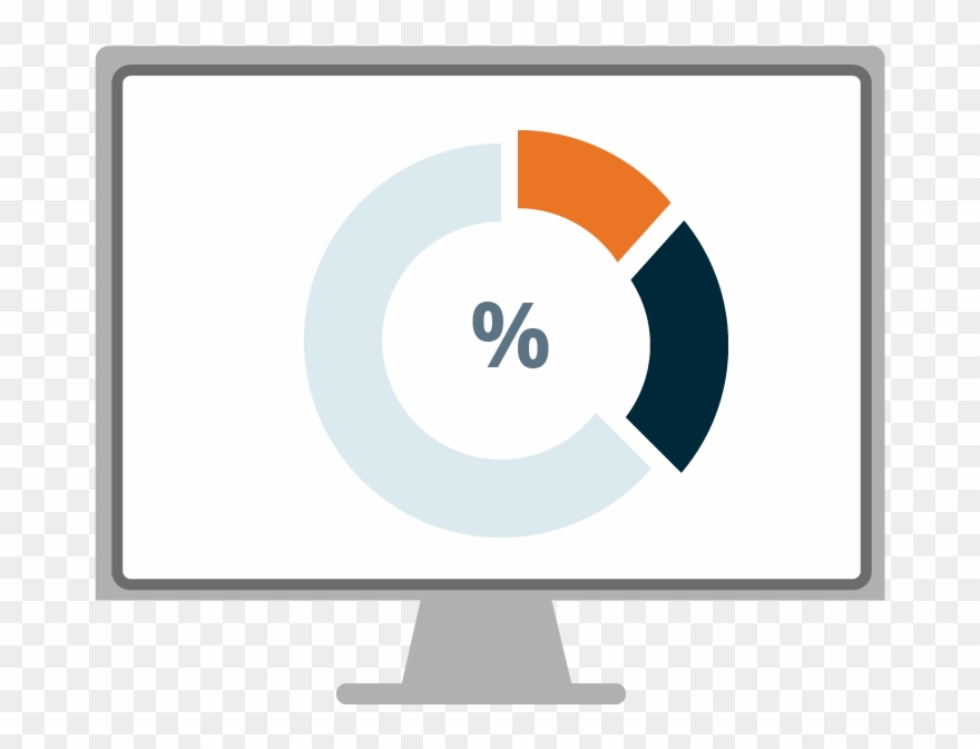 A Computer Showing Visual Dashboard Clipart