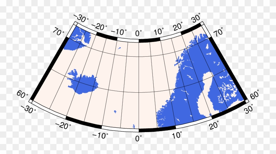 Images/gmt Stereographic Polar - Iceland Map Clipart