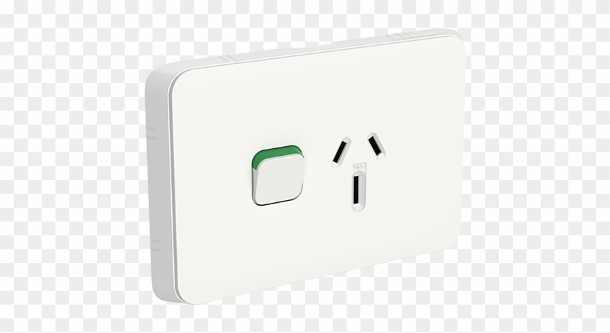 Clipsal Iconic Single Switch Socket Outlet, Horizontal - Light Switch - Png Download