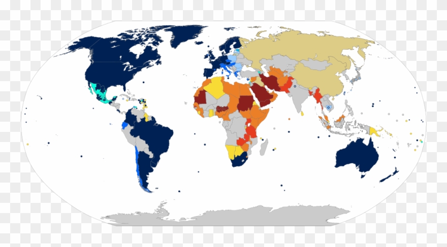 Global Lgbt Rights Maps - Same Sex Marriage Worldwide Clipart