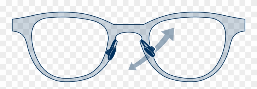 Adjustable Nose Pads Glasses Frames - Close-up Clipart