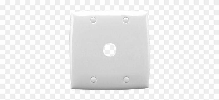 Flush Plate, 1 Gang, 115mmsq, Large Format, White Electric - Circle Clipart