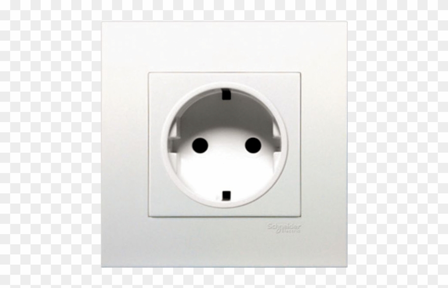Vivace White Schuko Socket - Electronics Clipart