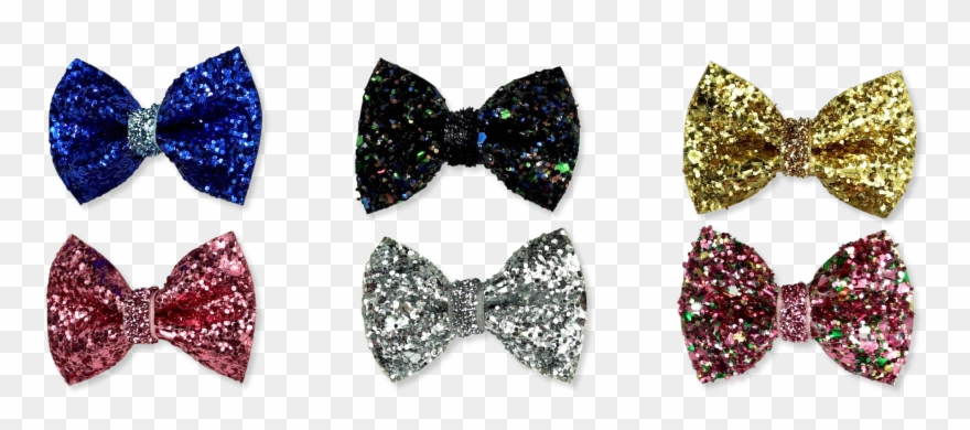 Mini Glitter Bow Duck Clips - Dingy Skipper - Png Download