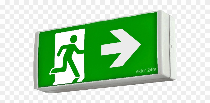 Boxit Wall Mounted Led Exit Evolt - Exit Sign Clipart