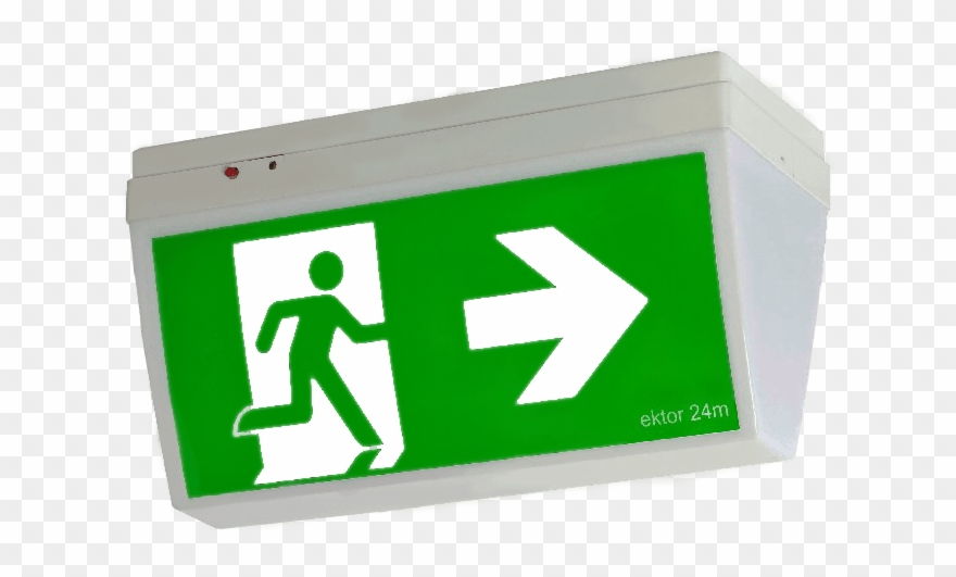 Boxit Ceiling Mounted Led Exit Evolt - Exit Sign Clipart