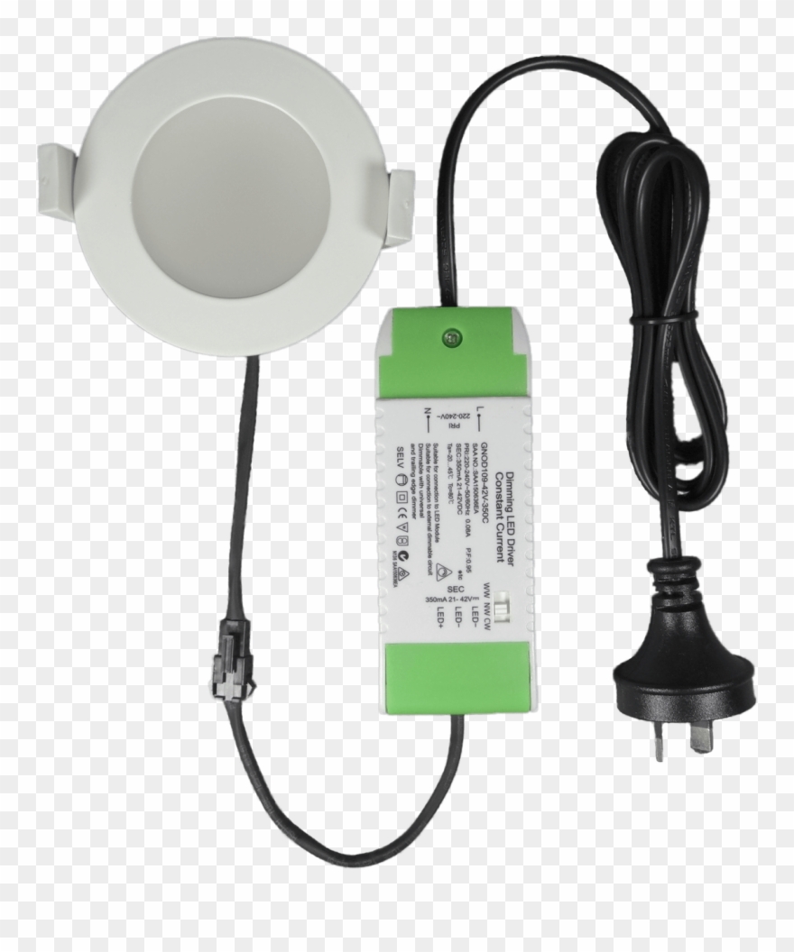 New 70mm Tri-colour Led Downlight Kit With High Cri90 - Laptop Power Adapter Clipart