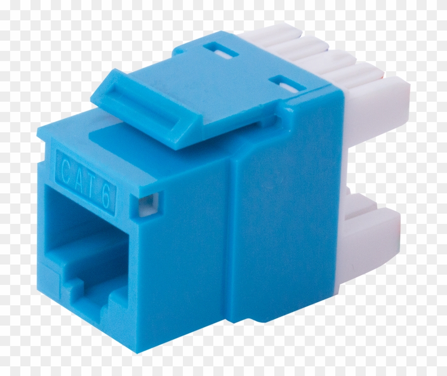 180° Rj45 Structured Cabling/wiring Keystone Insert - Electrical Connector Clipart