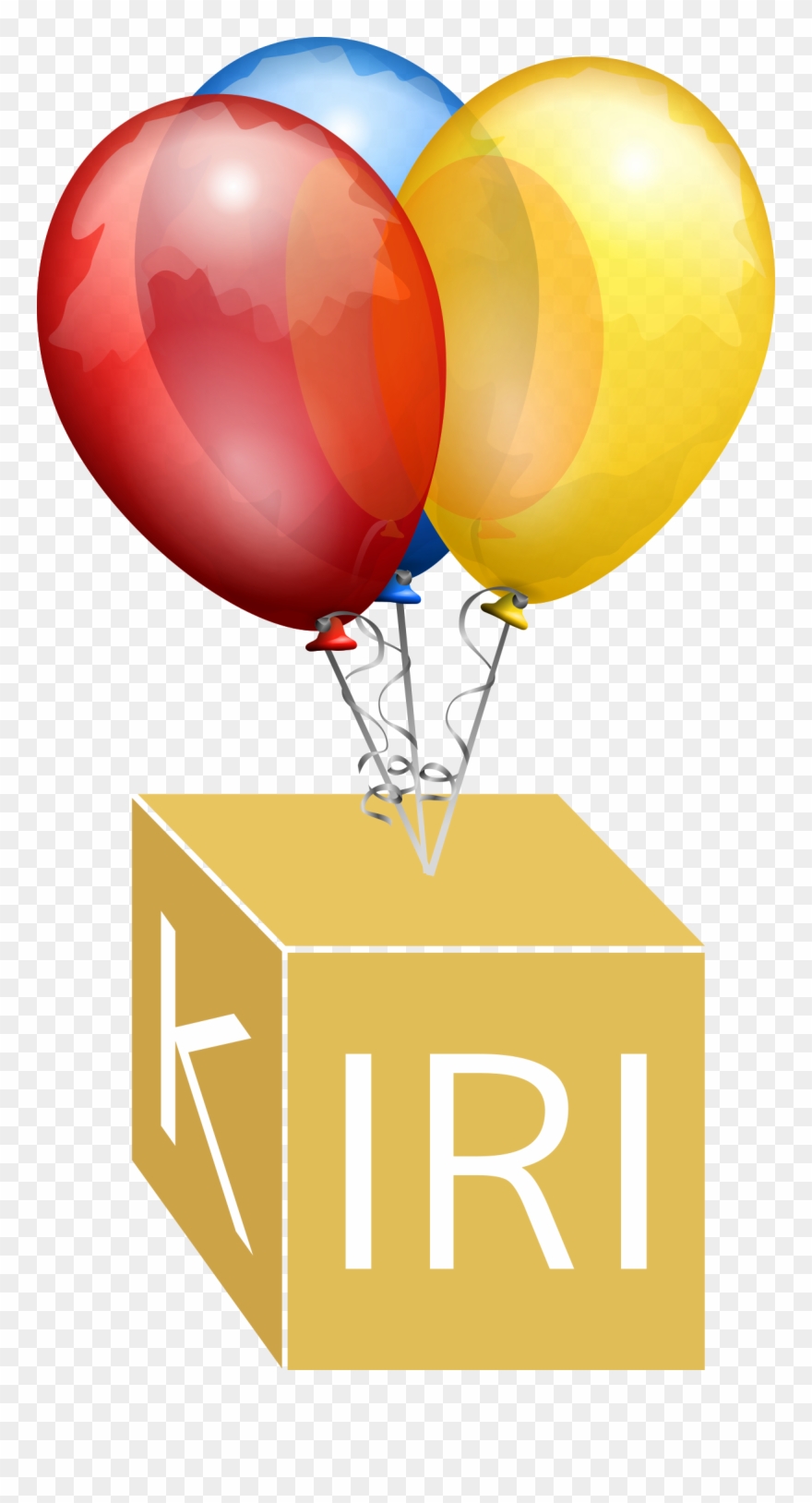 Run Kiri Run - Blue And Yellow Balloons Png Clipart