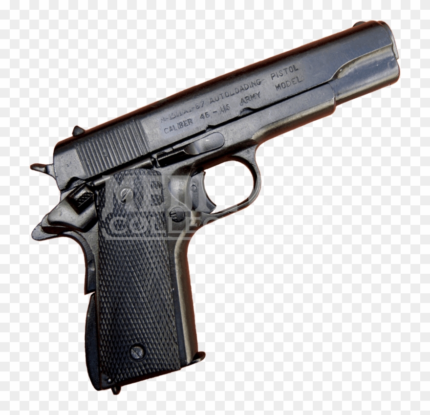 M1911 45 Caliber Automatic Pistol Black Fd1227 By Medieval - M1911 .45 Clipart