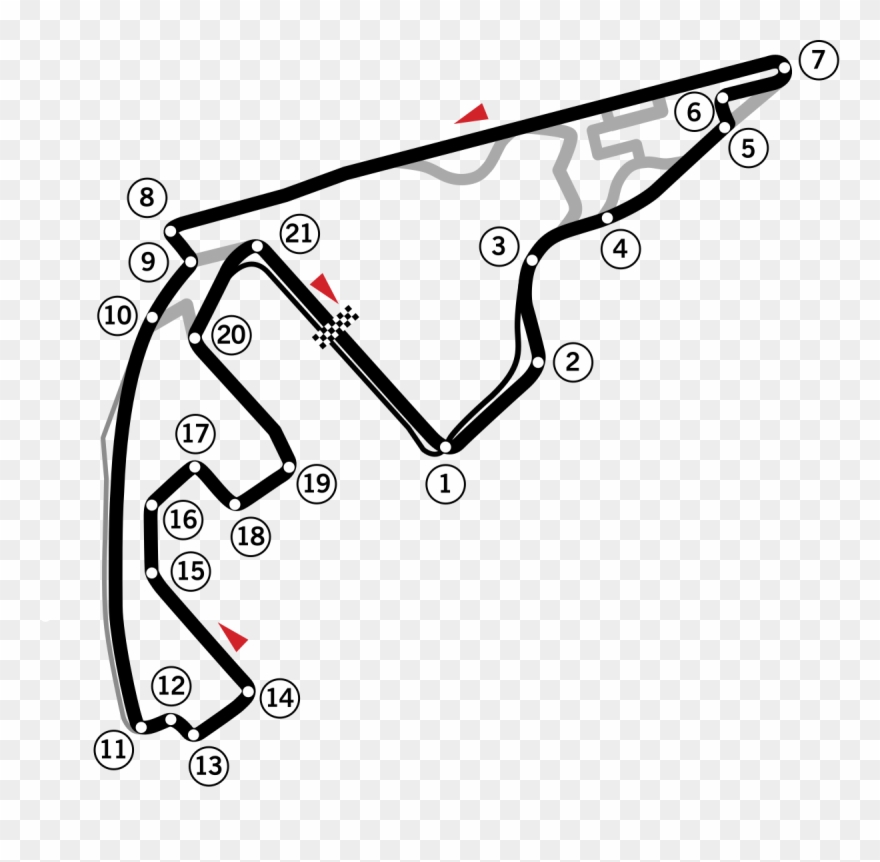 2013 Abu Dhabi Grand Prix - Yas Marina Circuit Layout Clipart