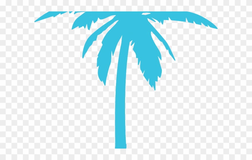 Palm Tree Clipart Aloha - Palm Tree Png Blue Transparent Png