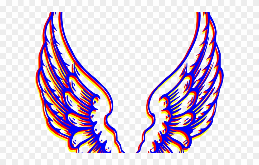 Angel Clipart Colorful - Angel Wings Logo Png Transparent Png