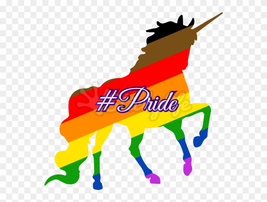 #pride Unicorn Decal - Unicorn Lgbt Clipart
