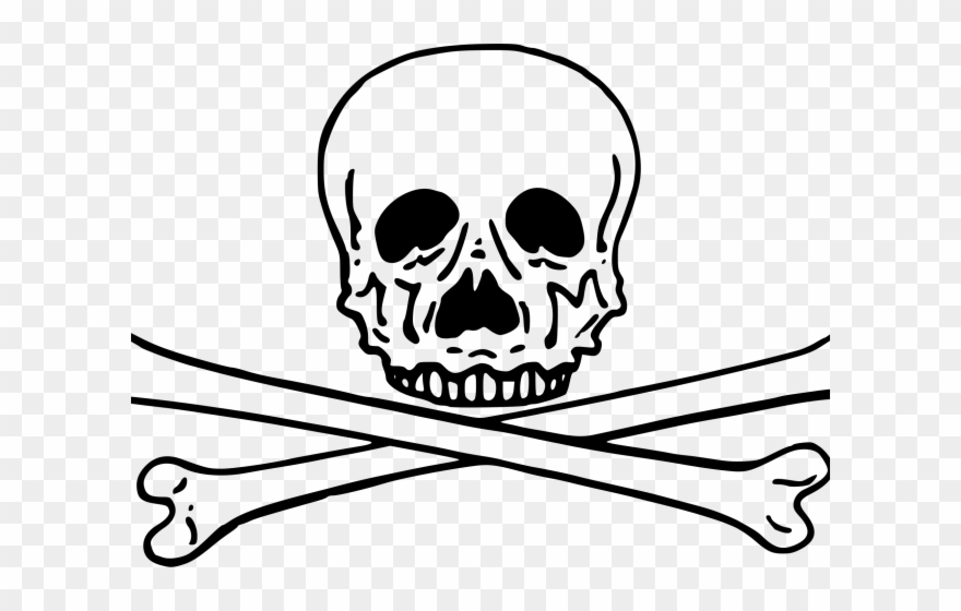 Skull Clipart Cross - Cross Bones Png Transparent Png