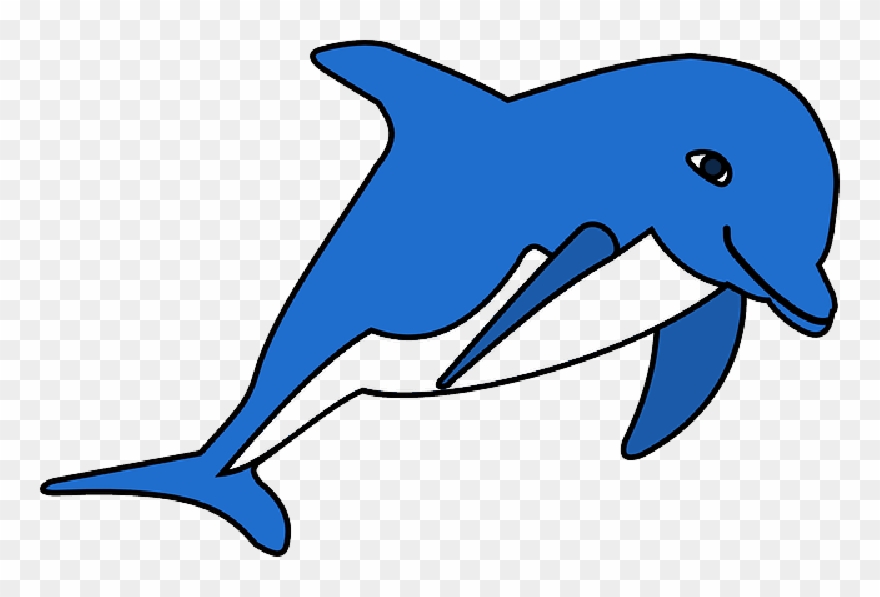 Clip Art Of Dolphin , Png Download - Dolphinclip Art Transparent Png