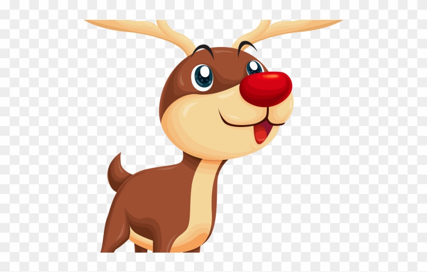 Reindeer Clipart Tail - Rudolph Transparent Christmas Reindeer - Png Download