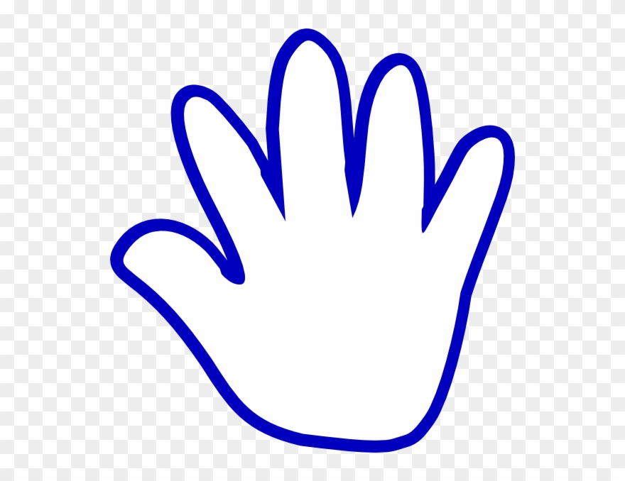Blue Cartoon Hand Svg Clip Arts 570 X 598 Px - Png Download