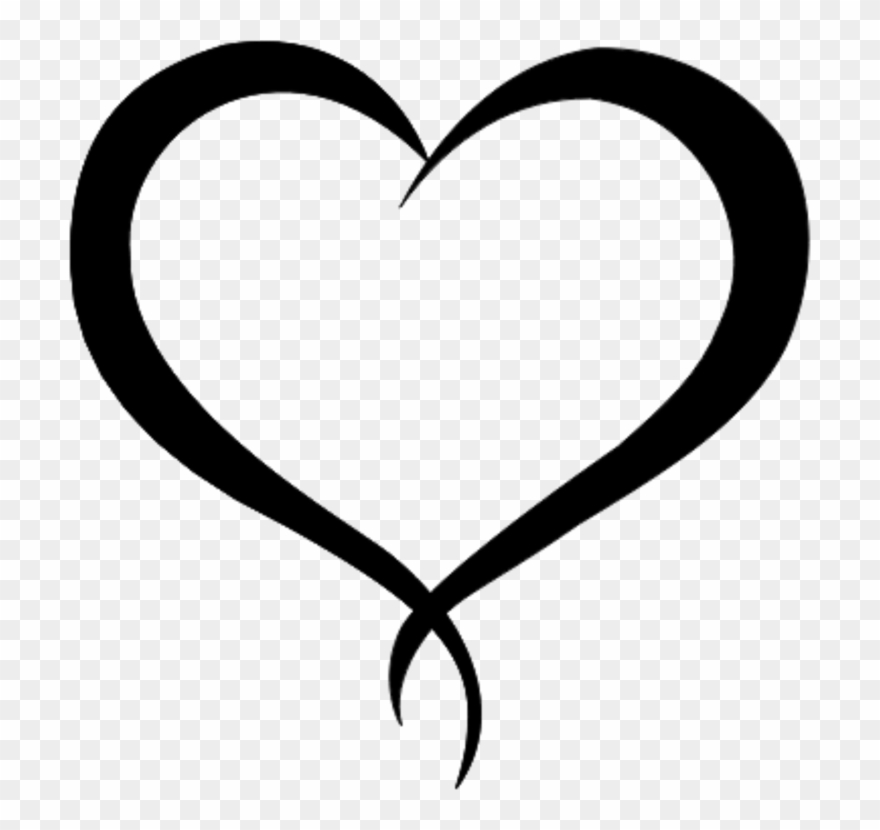 Leaf Line Art M-095 Body Jewellery - Heart Clipart - Png Download