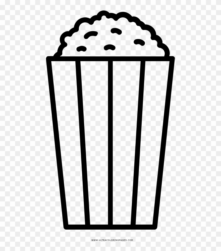 Popcorn Coloring Page - Popcorn Drawing Clipart