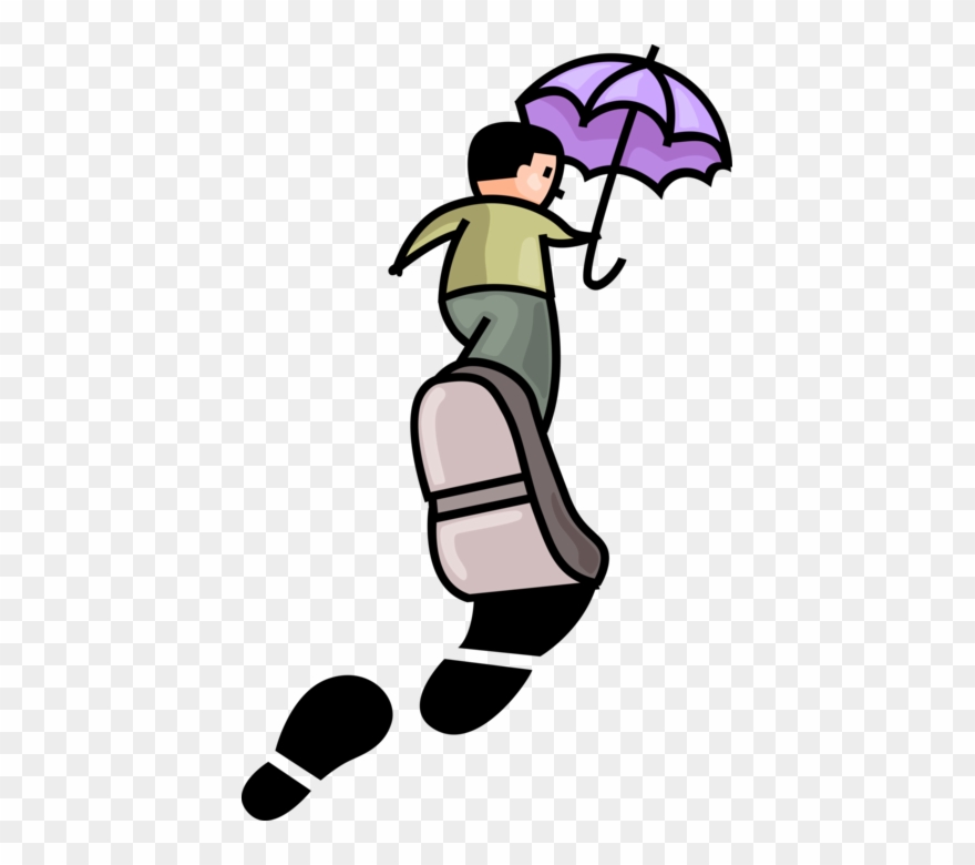 Jpg Freeuse Download Walking In Rain Leaving Vector - Cartoon Clipart