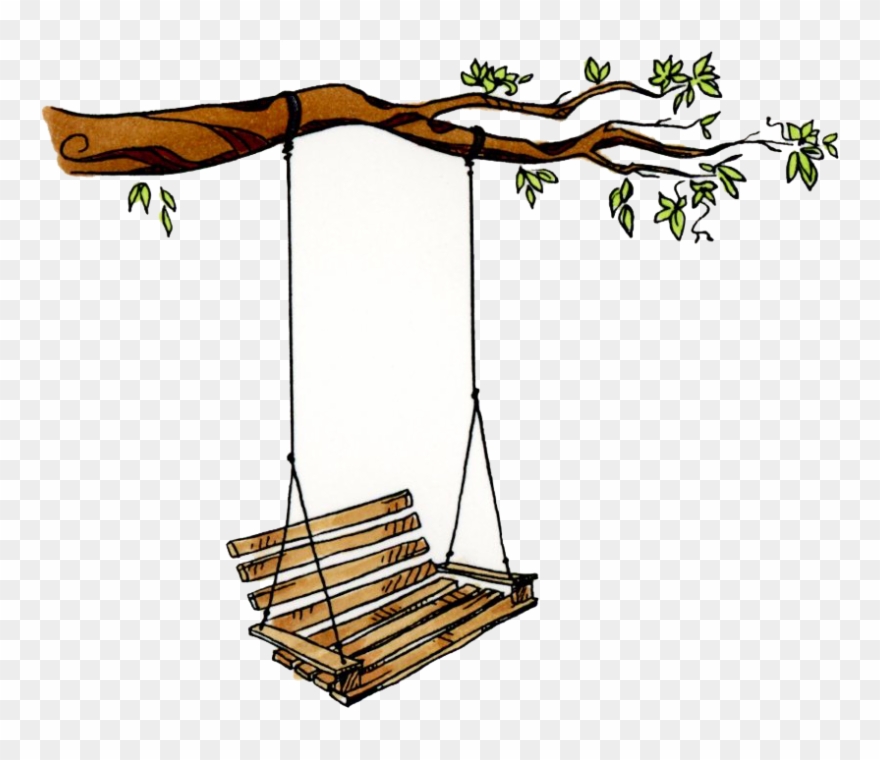 Larger Photo - Tree With Tire Swing Clipart