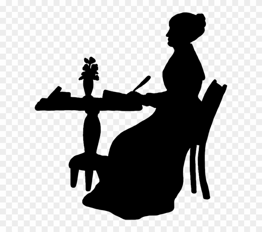 Clipart Of Victorian, Ladies And Silhouette Of - Silhouette - Png Download