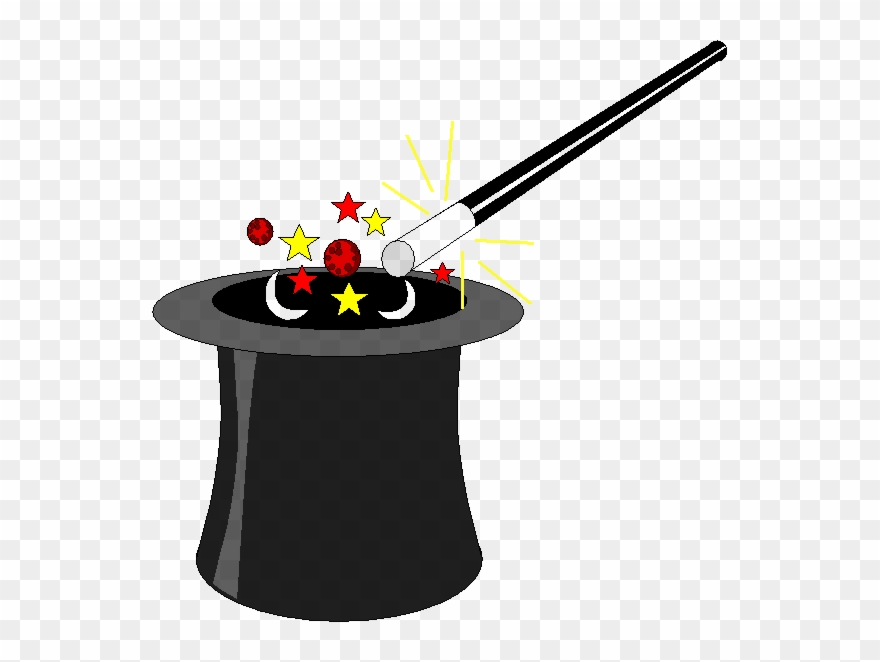 Magichat - Magic Wand And Hat Clipart