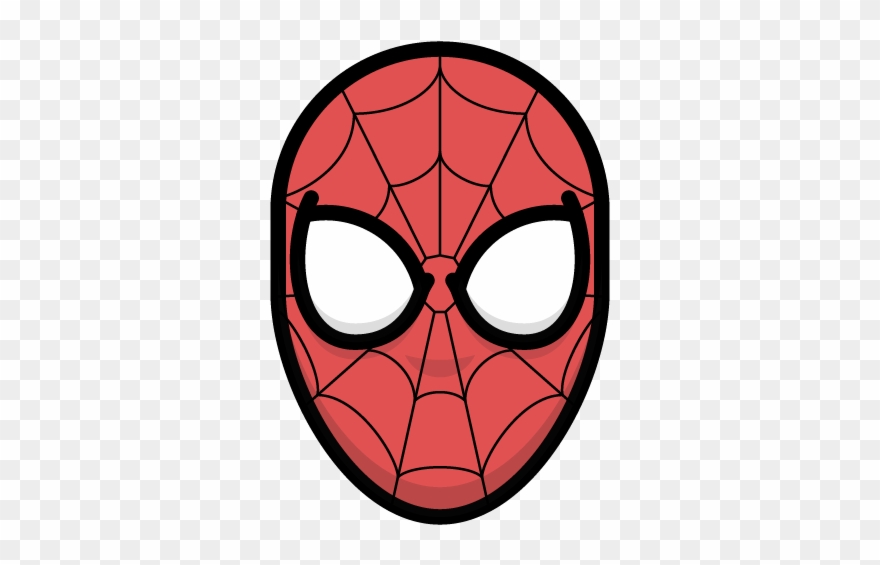 Spider Face Webbing Hero Comic Mask Super Hero Spider - Cartoon Clipart