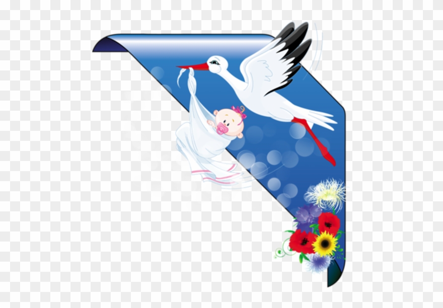 Storks - Stork With Baby Clipart