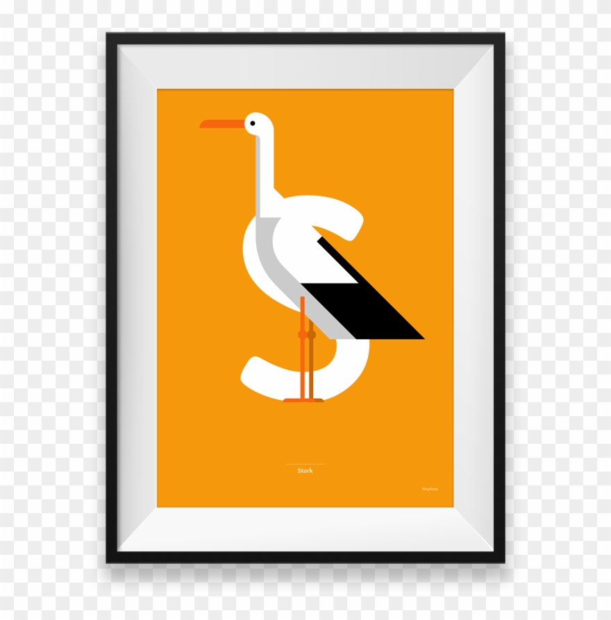 Stork Poster - White Stork Clipart