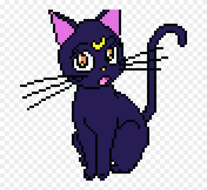 Sailor Moon Cat - Pixel Art Sailor Moon Clipart