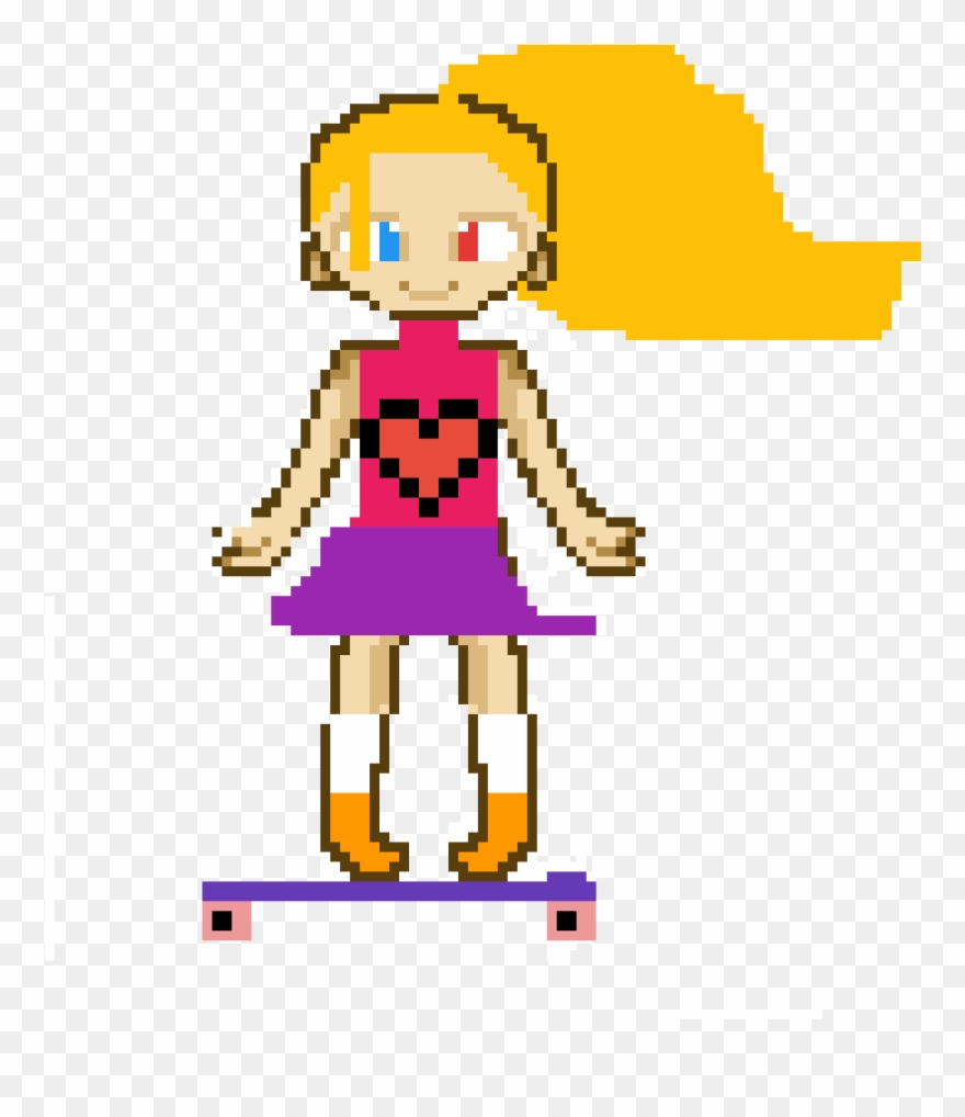 Fata Pe Skate Png - Cartoon Clipart