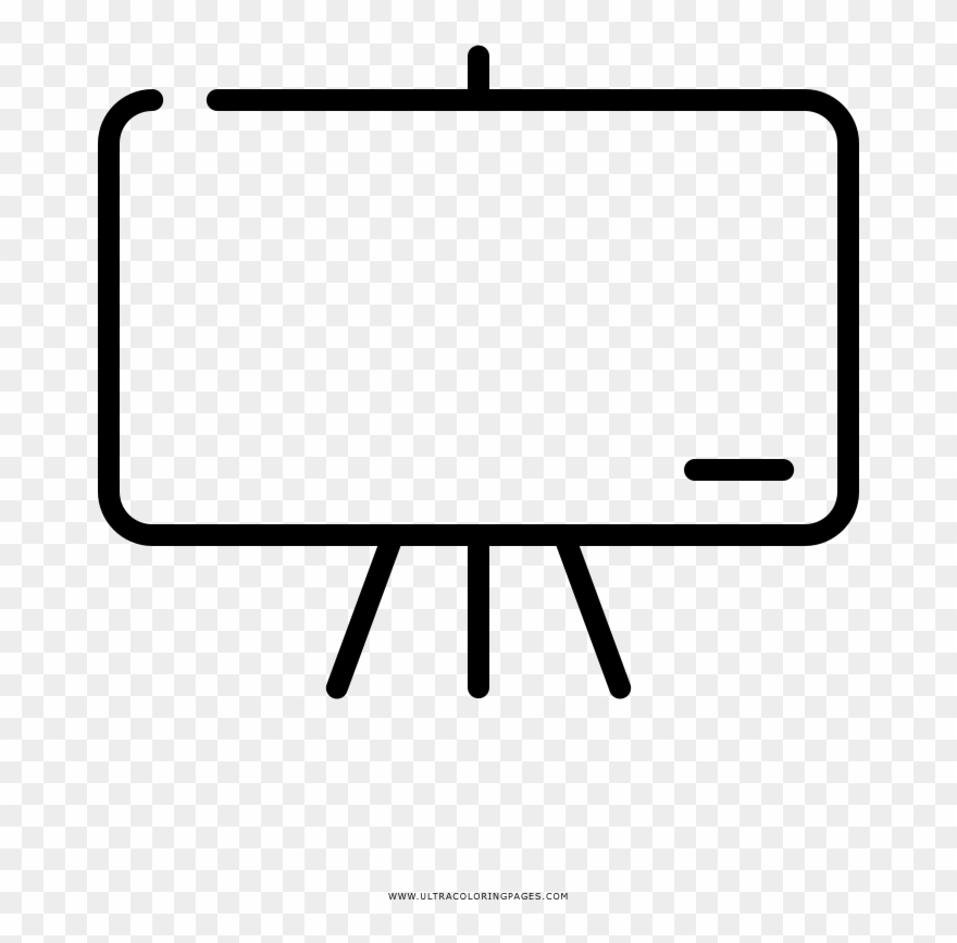 Blackboard Coloring Page - Line Art Clipart