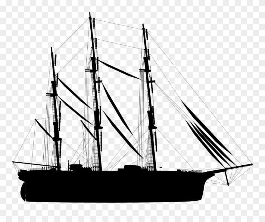 Ship Silhouette - Mast Clipart