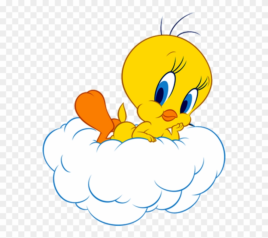 Bunny Looney Tunes Angelito - Tweety On A Cloud Clipart