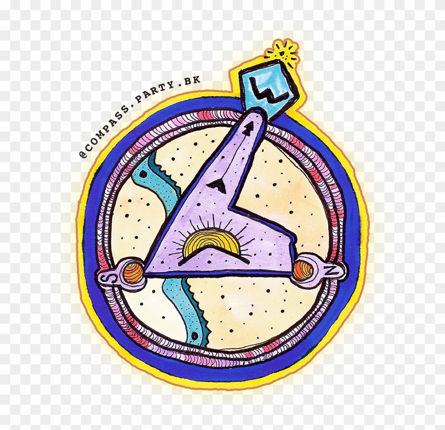 Compass Party - Circle Clipart