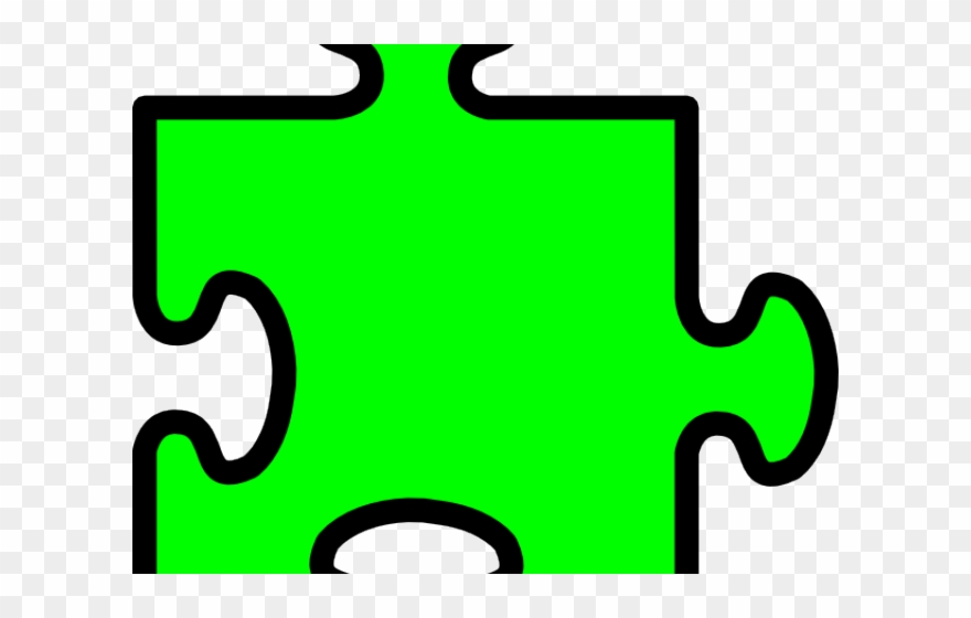 Green Clipart Puzzle - Transparent Background Puzzle Pieces Clipart - Png Download