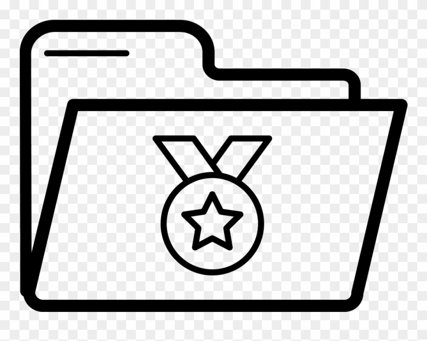 Medal And Certificate Folder Icon - Icon Clipart