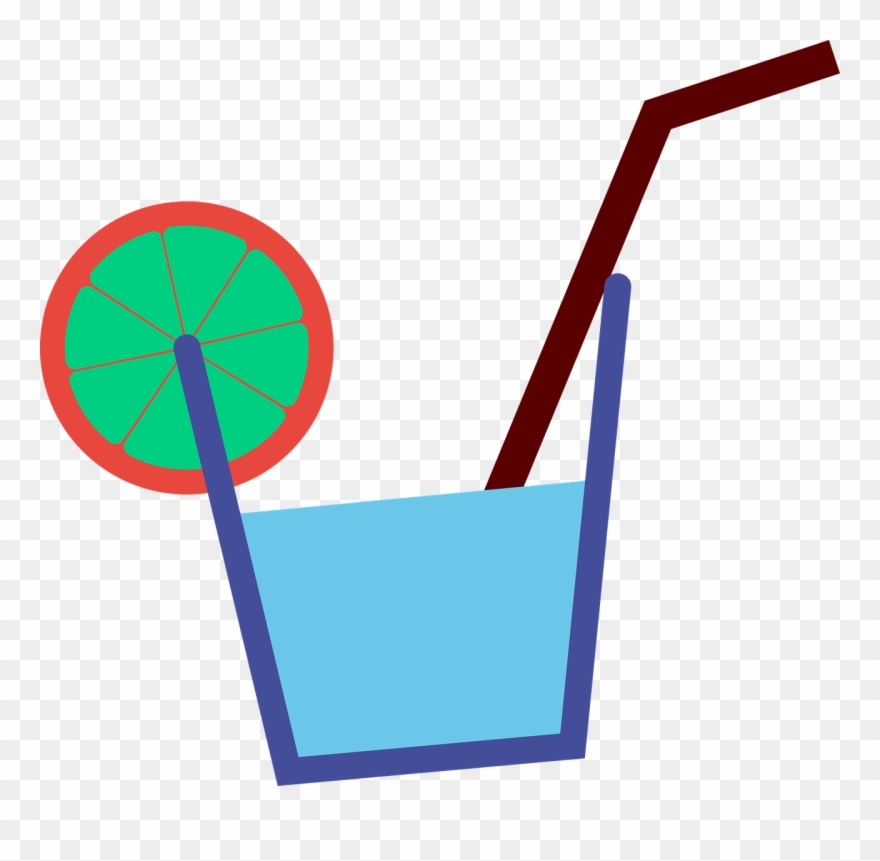 Drink Straw Lime - Vector Nuoc Giai Khat Clipart