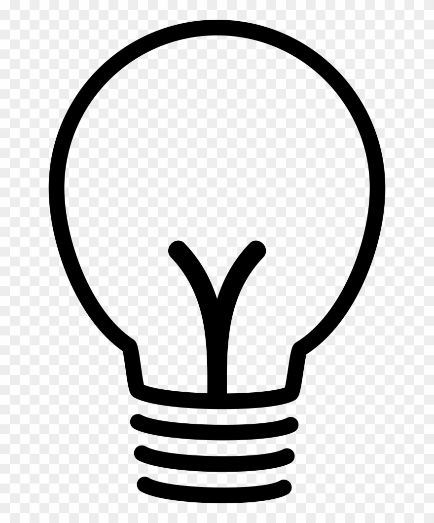 Light Bulb Variant Outline Comments - Bombilla Blanca Png Clipart