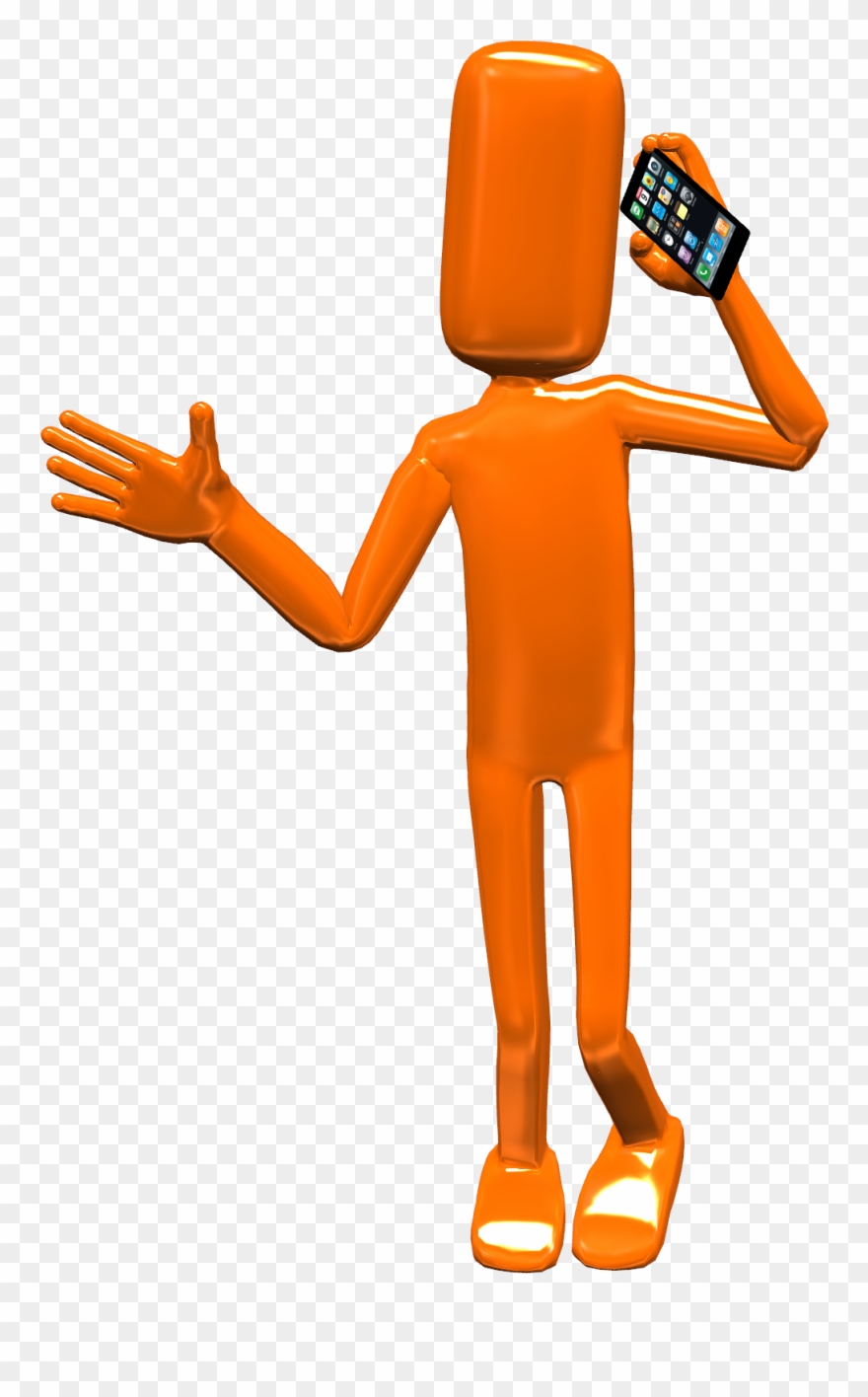 3d Character Cellphone5 Clipart