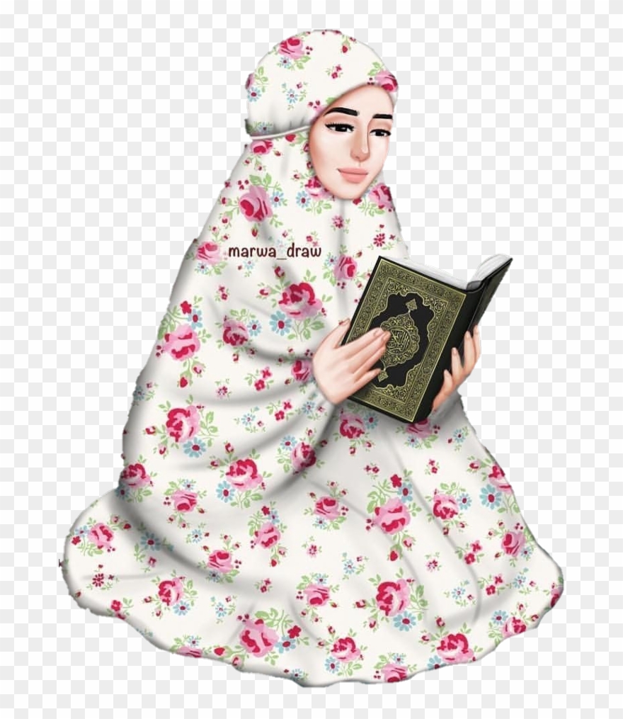 Islamic Muslim Quran Alquran Prying Hijab Girls Allah - Dua Quote Jumma Mubarak Clipart