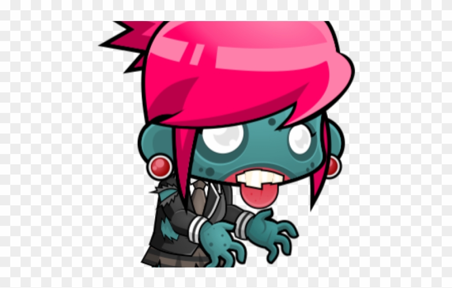 Mummy Clipart Cute Girl - Cute Cartoon Zombie Girl - Png Download
