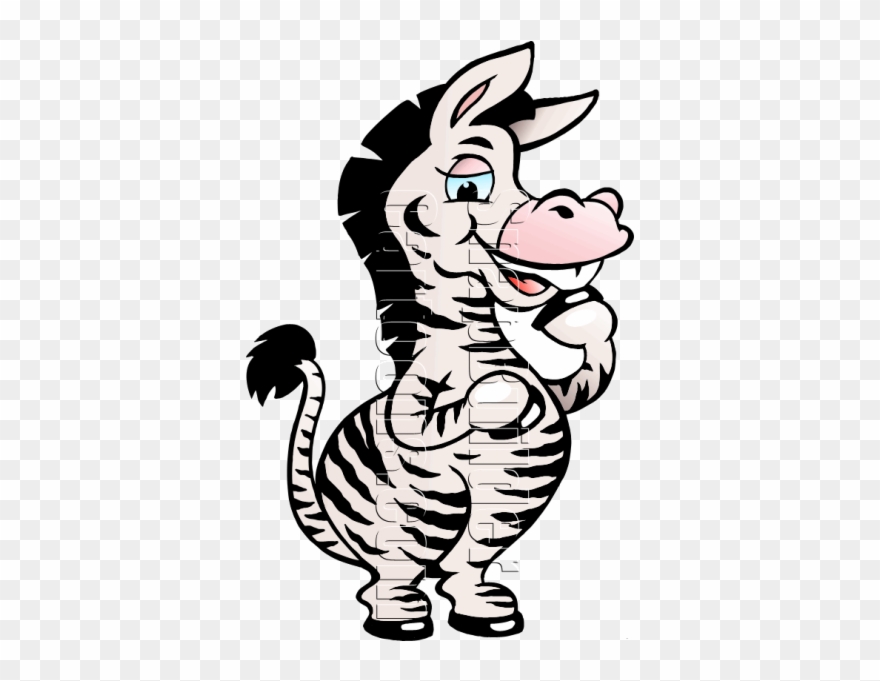 Zebra Standing On Hind Legs Mascot Logo - Zebra Clipart