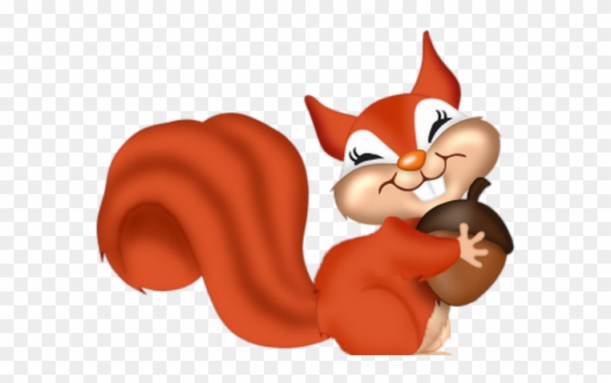 Squirrel Clipart Forrest Animal - Png Белочка С Орехом Клипарт Transparent Png