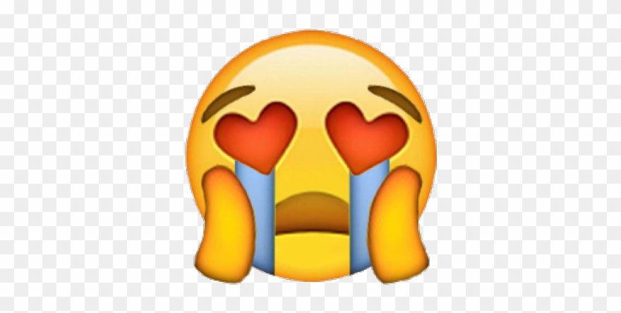 Crying Clipart Dry Eye - Crying Emoji With Heart Eyes - Png Download